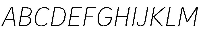 IvyStyle Sans Thin Italic Font UPPERCASE