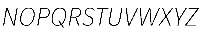 IvyStyle Sans Thin Italic Font UPPERCASE