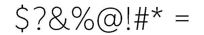 IvyStyle Sans Thin Font OTHER CHARS