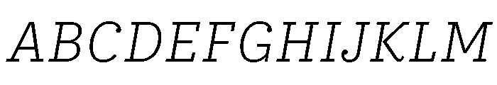 IvyStyle Typewriter Light Italic Font UPPERCASE