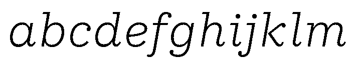 IvyStyle Typewriter Light Italic FONT