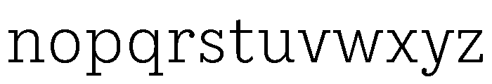 IvyStyle Typewriter Light Font LOWERCASE