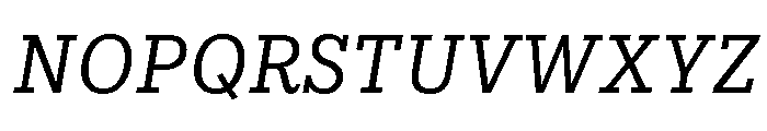 IvyStyle Typewriter Regular Italic Font UPPERCASE