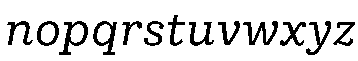 IvyStyle Typewriter Regular Italic Font LOWERCASE