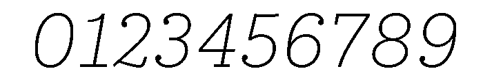 IvyStyle Typewriter Thin Italic Font OTHER CHARS