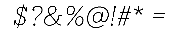 IvyStyle Typewriter Thin Italic Font OTHER CHARS