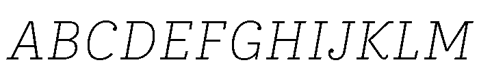 IvyStyle Typewriter Thin Italic Font UPPERCASE