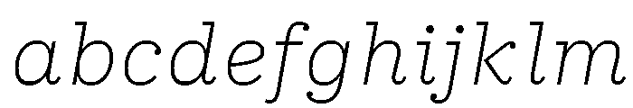 IvyStyle Typewriter Thin Italic FONT