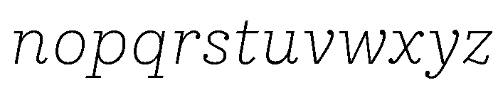 IvyStyle Typewriter Thin Italic Font LOWERCASE