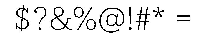 IvyStyle Typewriter Thin Font OTHER CHARS