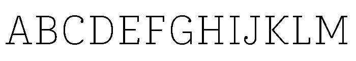 IvyStyle Typewriter Thin Font UPPERCASE