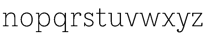 IvyStyle Typewriter Thin Font LOWERCASE