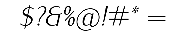 IwonaCondLight-Italic Font OTHER CHARS