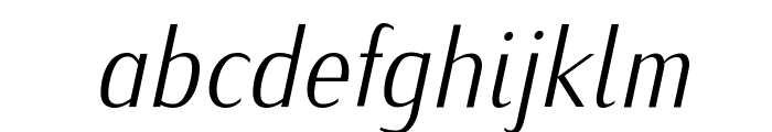 IwonaCondLight-Italic Font LOWERCASE