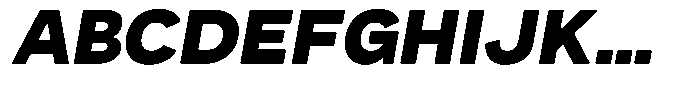 Iwagumi Sans Black Italic Font UPPERCASE
