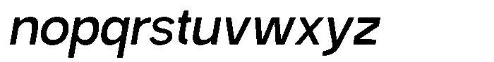 Iwagumi Sans Medium Italic Font LOWERCASE