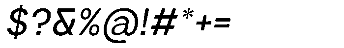 Iwagumi Sans Regular Italic Font OTHER CHARS