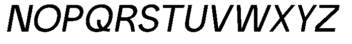 Iwagumi Sans Regular Italic Font UPPERCASE
