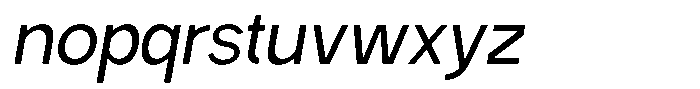 Iwagumi Sans Regular Italic Font LOWERCASE