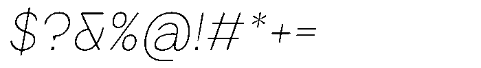 Iwagumi Sans Thin Italic Font OTHER CHARS