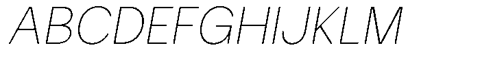 Iwagumi Sans Thin Italic Font UPPERCASE