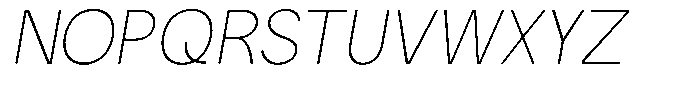Iwagumi Sans Thin Italic Font UPPERCASE