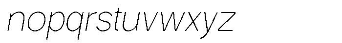 Iwagumi Sans Thin Italic Font LOWERCASE