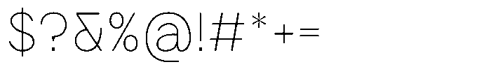 Iwagumi Sans Thin Font OTHER CHARS