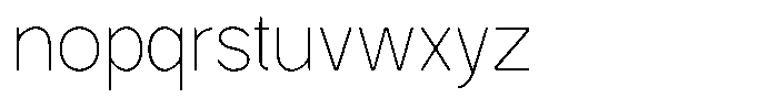 Iwagumi Sans Thin Font LOWERCASE