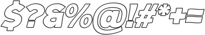 Iyadufx Italic Outline otf (400) Font OTHER CHARS