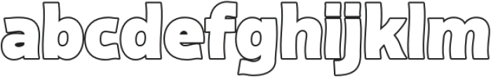 Iyadufx Outline otf (400) Font LOWERCASE