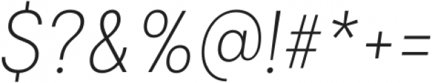 Izmir Narrow ExtraLight Italic otf (200) Font OTHER CHARS