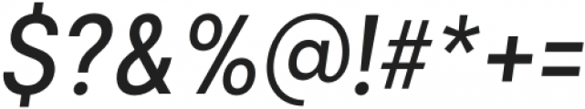 Izmir Narrow Medium Italic otf (500) Font OTHER CHARS