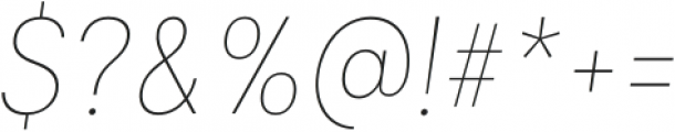 Izmir Narrow Thin Italic otf (100) Font OTHER CHARS