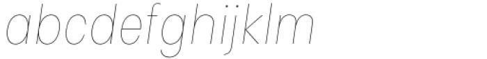 Izmir Narrow Hairline Italic Font LOWERCASE