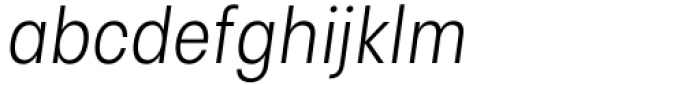 Izmir Narrow Light Italic Font LOWERCASE