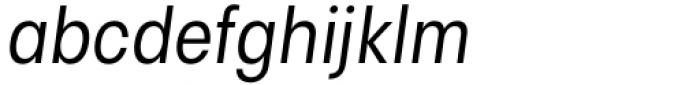 Izmir Narrow Regular Italic Font LOWERCASE