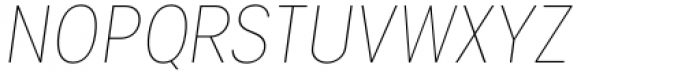 Izmir Narrow Thin Italic Font UPPERCASE