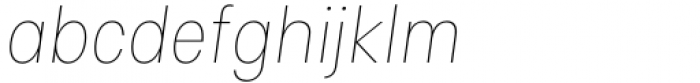 Izmir Narrow Thin Italic Font LOWERCASE