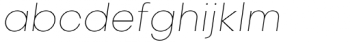 Izmir Thin Italic Font LOWERCASE