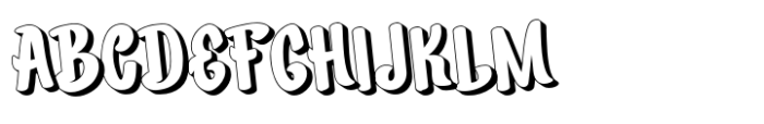 Izonery Shadow Slant Font UPPERCASE