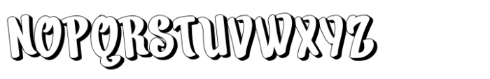 Izonery Shadow Slant Font UPPERCASE