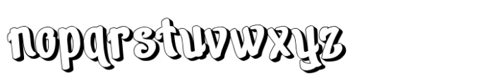 Izonery Shadow Slant Font LOWERCASE