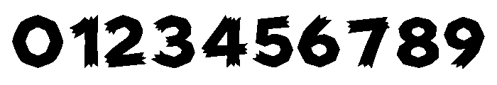 Jagged Action Font OTHER CHARS