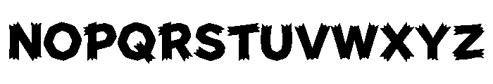 Jagged Action Font UPPERCASE