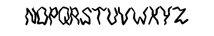 Jagged Wiggle By Squeeb Regular Font UPPERCASE