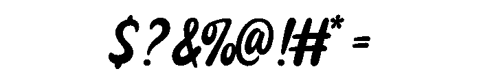 Jamoa Script Font OTHER CHARS