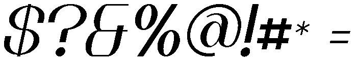 Janggal Italic Font OTHER CHARS
