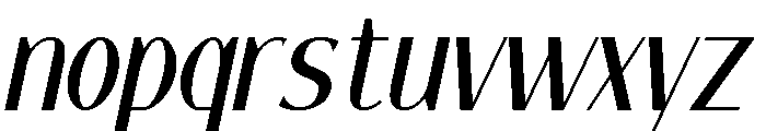 Janggal Italic Font LOWERCASE