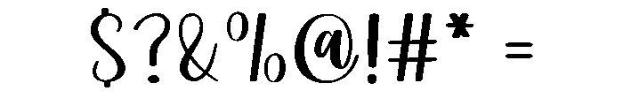 January Birthday Font OTHER CHARS